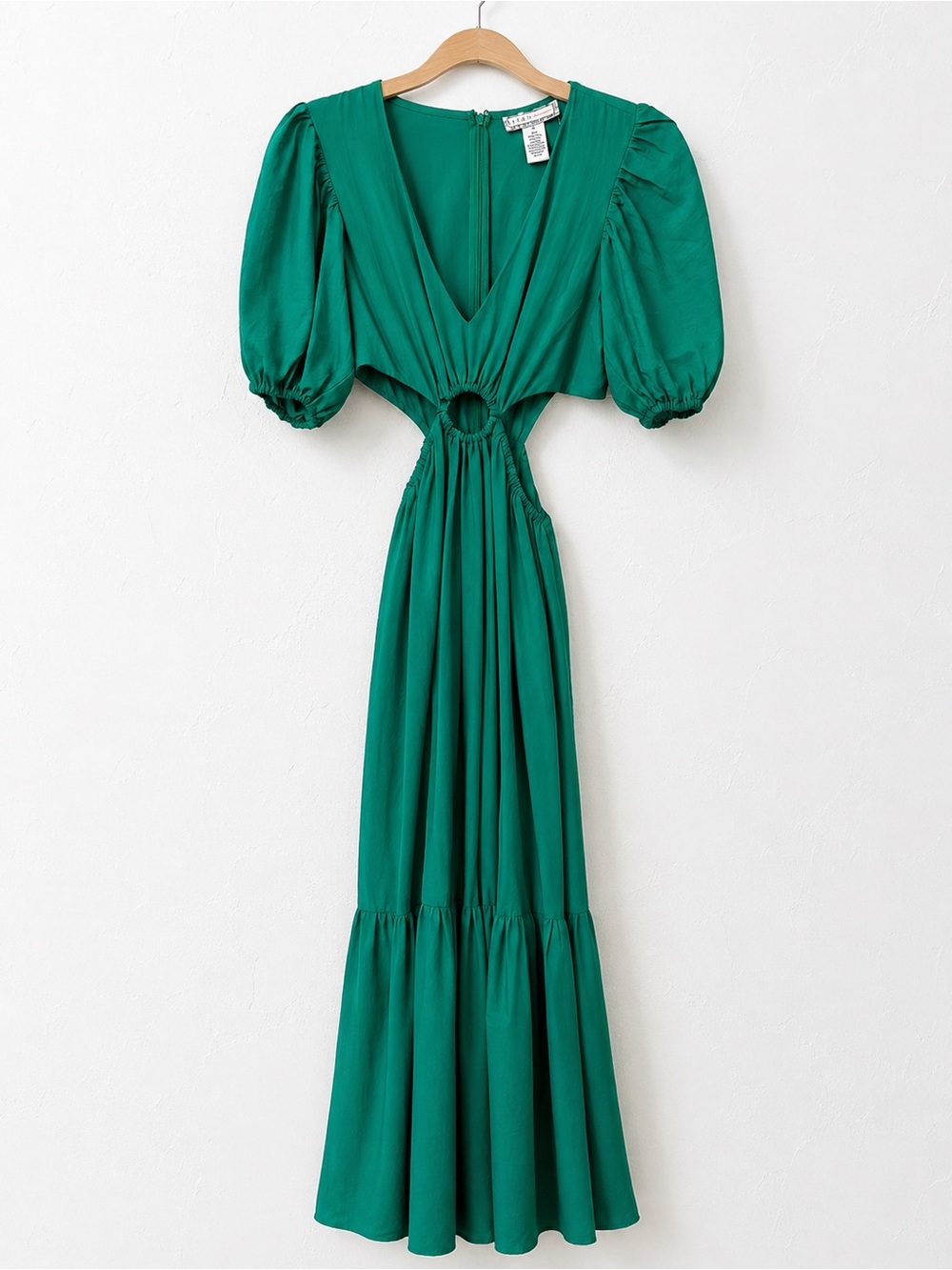 A. CALIN by Flying Tomato Emerald Green Cutout Maxi Dress Size Small